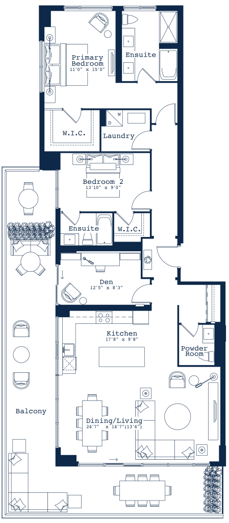 West Suite floorplan